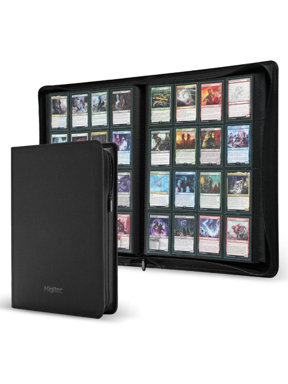 16-Pocket Zipper Binder for Trading Cards - Holds 1920 Cards, 60 Side-Loading